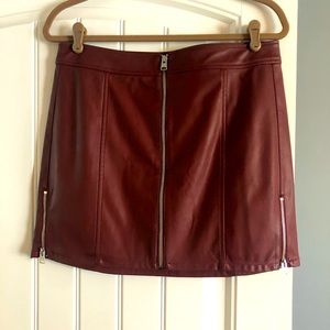 NWT Faux Leather Miniskirt